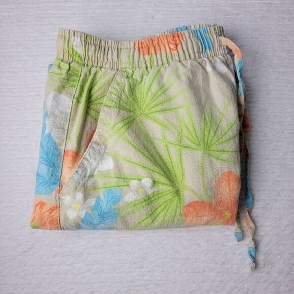 🏖🌴 90s ERIKA Vintage Aloha Resort Hawaiian Tropical Floral Shorts Size Medium - Picture 8 of 9